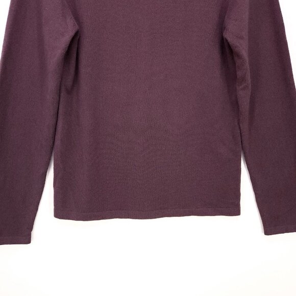 Vince Cashmere Men Sweater Crew Neck Size Small Wine Soft Stretch Office Wear - Picture 5 of 9